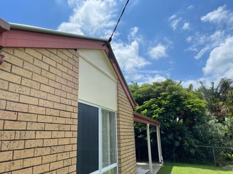 Side exterior and roofline
