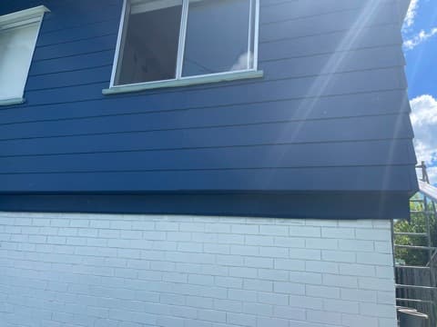 Blue exterior cladding